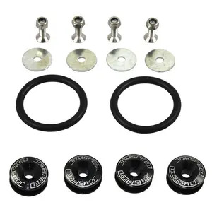 Black Universal Cnc Billet Bumper Trunk Quick Release Fastener Kit