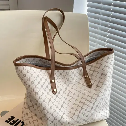 【Black Friday】Fashionable Large Capacity Shoulder Bag, Casual Versatile Tote Bag for Women, Trendy All-match Commuter Bag for Daily Use, Handbag Shoulder Bag, Aesthetic Shoulder Handbag