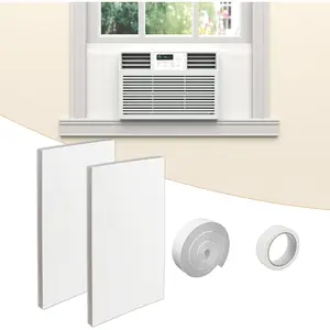 Window air conditioner insulated foam panels winter surround insulation side panel with top seal strip for window ac unit indoor white