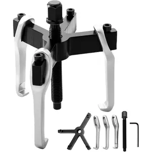 4 Inch 2-Claw & 3-Claw Reversible Gear Puller Set, Heavy Duty Adjustable Bearing Puller Tool for Removal of Internal & External Bearings, Gears, Pulleys, Flywheels