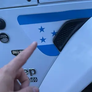 1-PAIR Haz tu pedido y nos escribes tu bandera favorita Fender Vent Decal Set for Jeep Wrangler JL & Gladiator JT - Customizable Country Flag Decals for 2018+ Models Write to me after placing the order with your country's flag