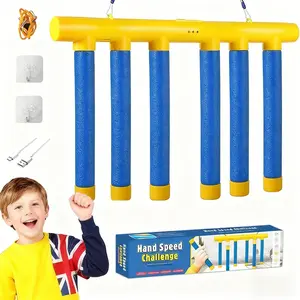 Reflex Challenge Game, Drop Sticks Game, Hand Eye Coordination Training, Reaction Training Toy, Catching Sticks Game, Game Stick Reflex Training, 3 Adjustable Speed, Family Fun Game, Durable