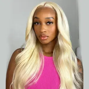 OQ HAIR Body Wave 613 Blonde Lace Front Wigs 13x4 Lace Front Human Hair Wigs Transparent Lace