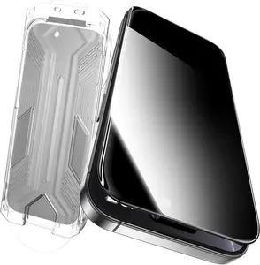 360  Screen Protector for  17 Pro Max,Full Coverage 9H+ Hardness Tempered Glass Easy Installation Anti Spy Private Bubble-Free