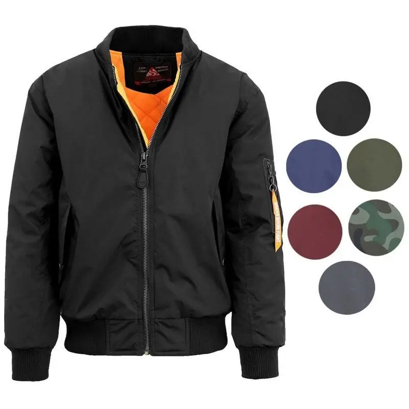 Men's Heavyweight MA-1 Flight Bomber Jacket (Sizes S to 2XL)