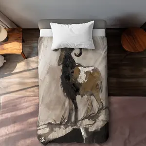 Begin Home Decor C1DCTXLWLT2A23 Twin Extra Long Abstract Proud Aeries Duvet Cover - Animals Bedroom Decor