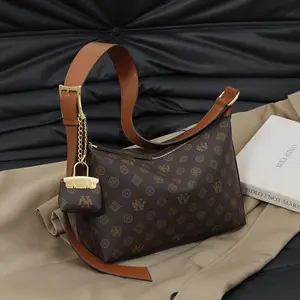 Classic Letter Pattern Women's Single Shoulder Crossbody Bag High Quality PU Leather Women's Handbag with Adjustable Color Block Strap and Gold Buckle Vintage Parisian Large Capacity Fashion Handbag Work Bag lightweight casual tote shoulder luxury