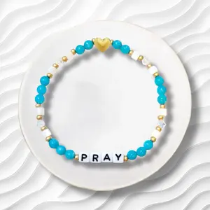 Reversible Pray Bracelet and Heart Bracelet - Powerful - Meaningful - Wear Your Message - Custom Bracelets