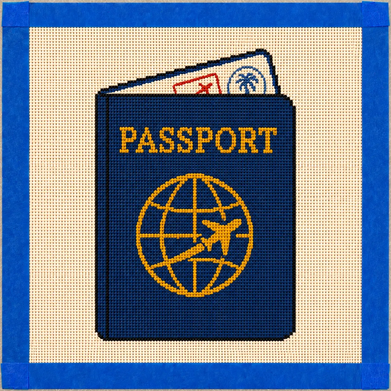 Passport Printed Needlepoint Canvas