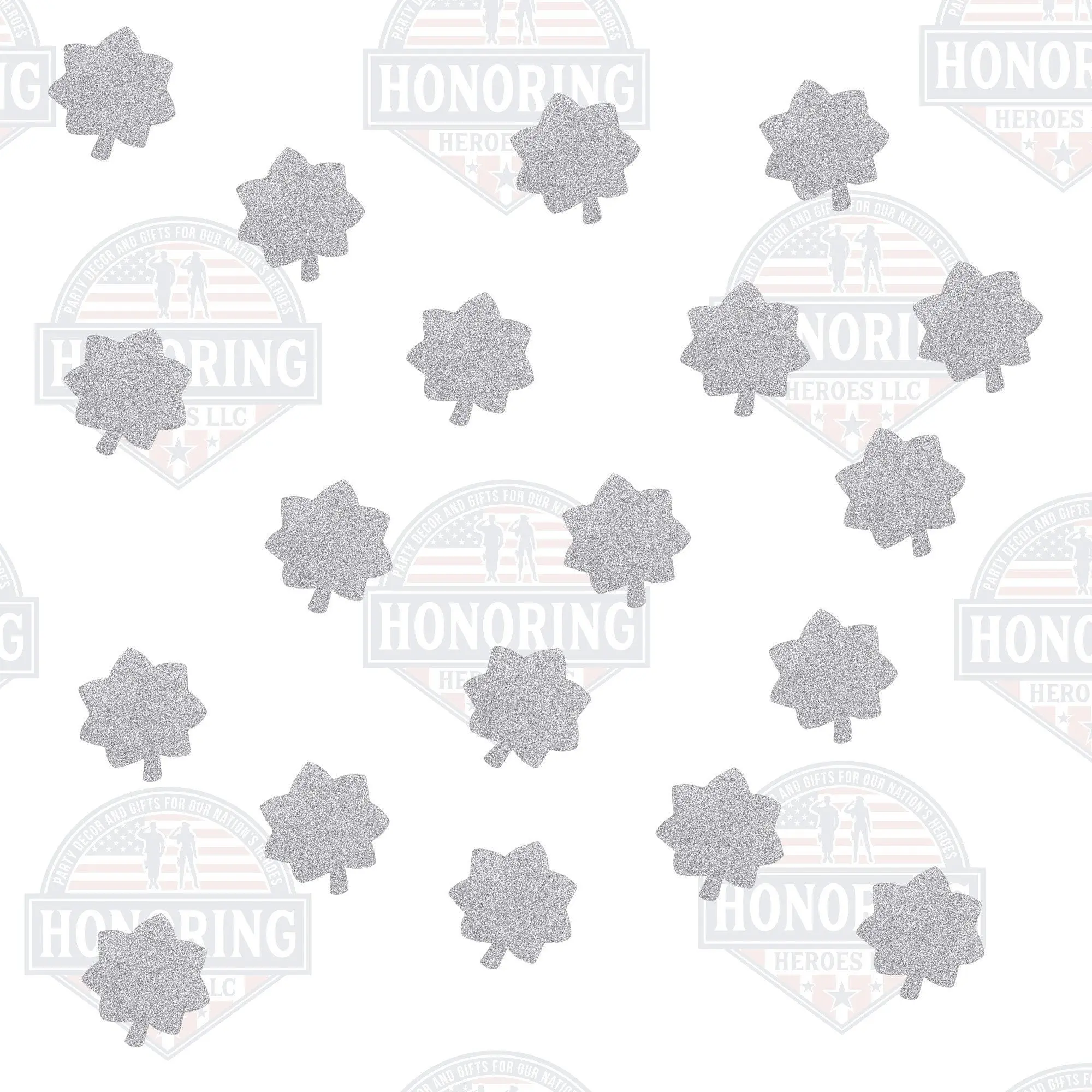 Silver Glitter Lt Col Emblem Confetti - Promotion Decoration NO SHED!