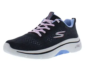 Skechers Go Walk Arch Fit 2.0 Vivid Sunset Womens Shoes Size 5.5, Color: Black/Blue