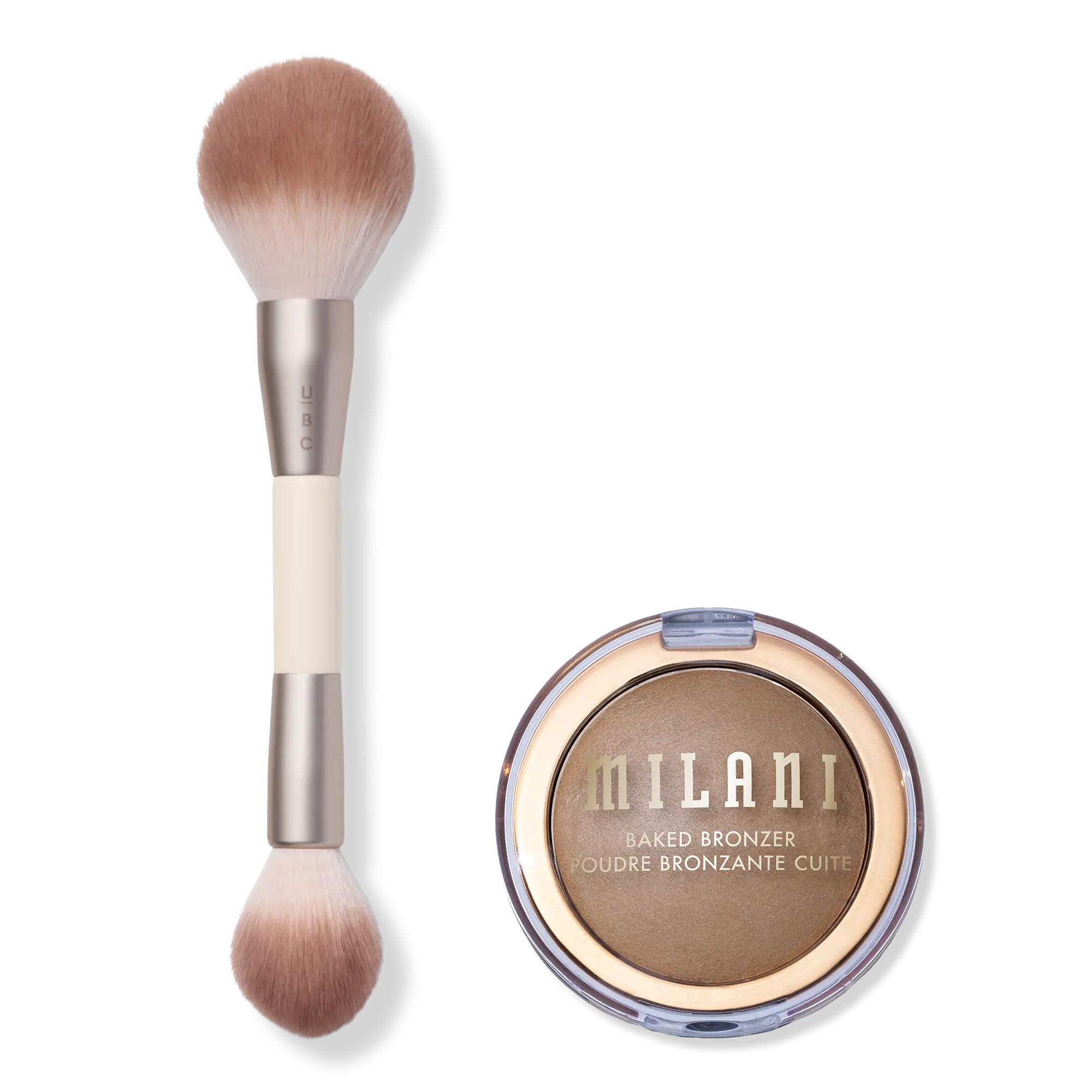 Ulta Beauty Collection X Milani Baked Highlighter & Brush Duo, Cosmetic Makeup Products for Face Highlighting