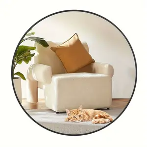 New Rust-Resistant Black Metal Framed Round Mirror - 18/20/24/30/32/36 inches - Perfect Vanity Mirror for Bathroom Over Sink Adds Elegance to Living Room Bedroom Entryway Decor Glass