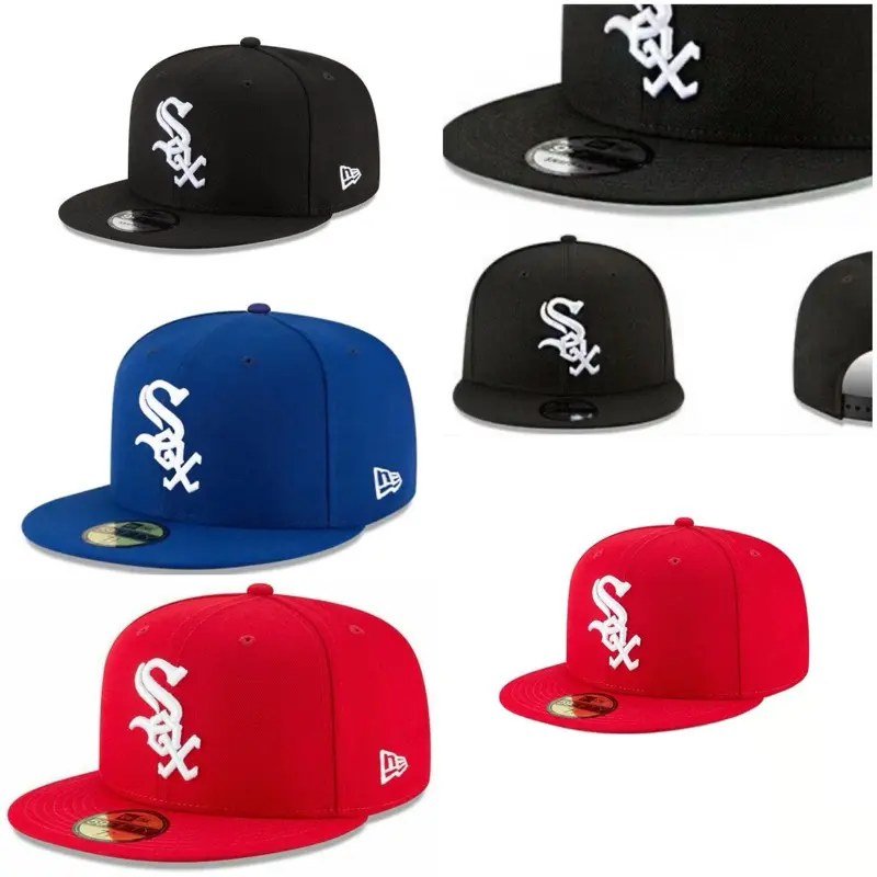 Chicago White Sox Snapback Hat for Men Women, Embroidered Baseball Cap, Adjustable Hip Hop Streetwear Fashion Sports Team Hat