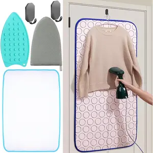 Portable Ironing Mat for Table Top Iron Pad for Countertop Thick Ironing Blanket Over The Door Steamer Pad Washer Dryer Heat Resistant Mat Travel Ironing Board (Large .2"x23.6")