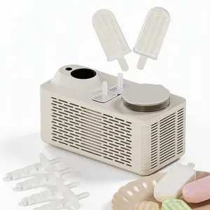 No-Freezer Portable Popsicle Maker – 30-Min Quick Self-Cooling Machine for Car, Camping, Travel & Home, 12V/EV/Outdoor Power Supply, DIY 2 Popsicles at a Time, Mini & Compact with Storage Compartment