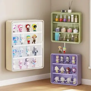 Large Wall-Mounted Floating Display Shelf, Acrylic Storage Box for Action Figures & Collectibles, Space-Saving Organizer, Ideal Gift for Fans