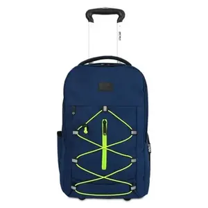 J World Lash Laptop 19" Rolling Backpack - Navy/Green J World Lash Laptop 19" Rolling Backpack - Navy/Green