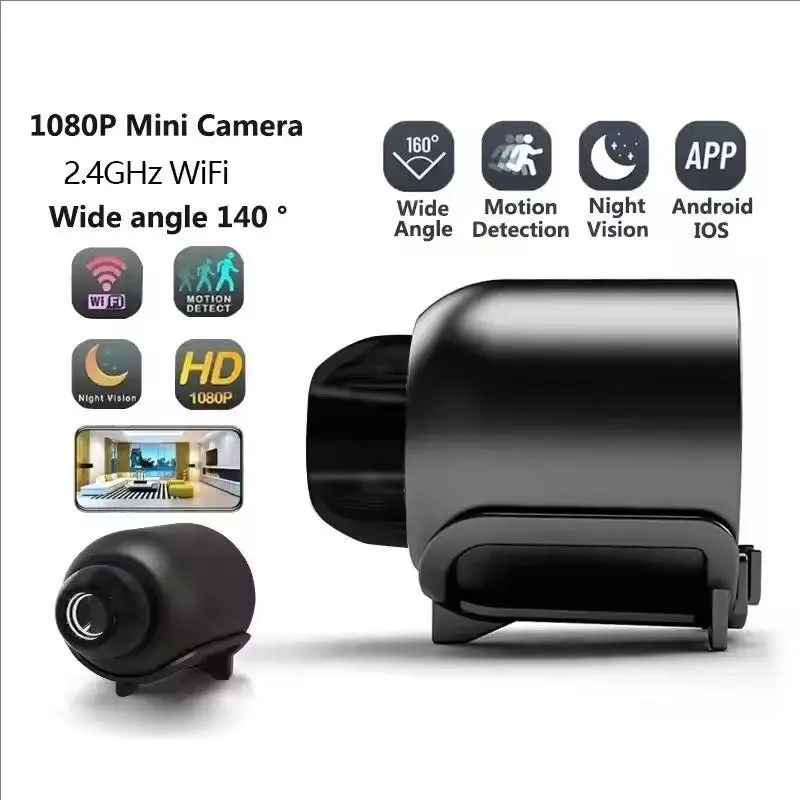 New X5 Mini Night Vision 1080P Wireless Surveillance Camera, Security Cameras, Lightweight Clear Portable, Motion Detection, Micro SD Support, Premium Quality