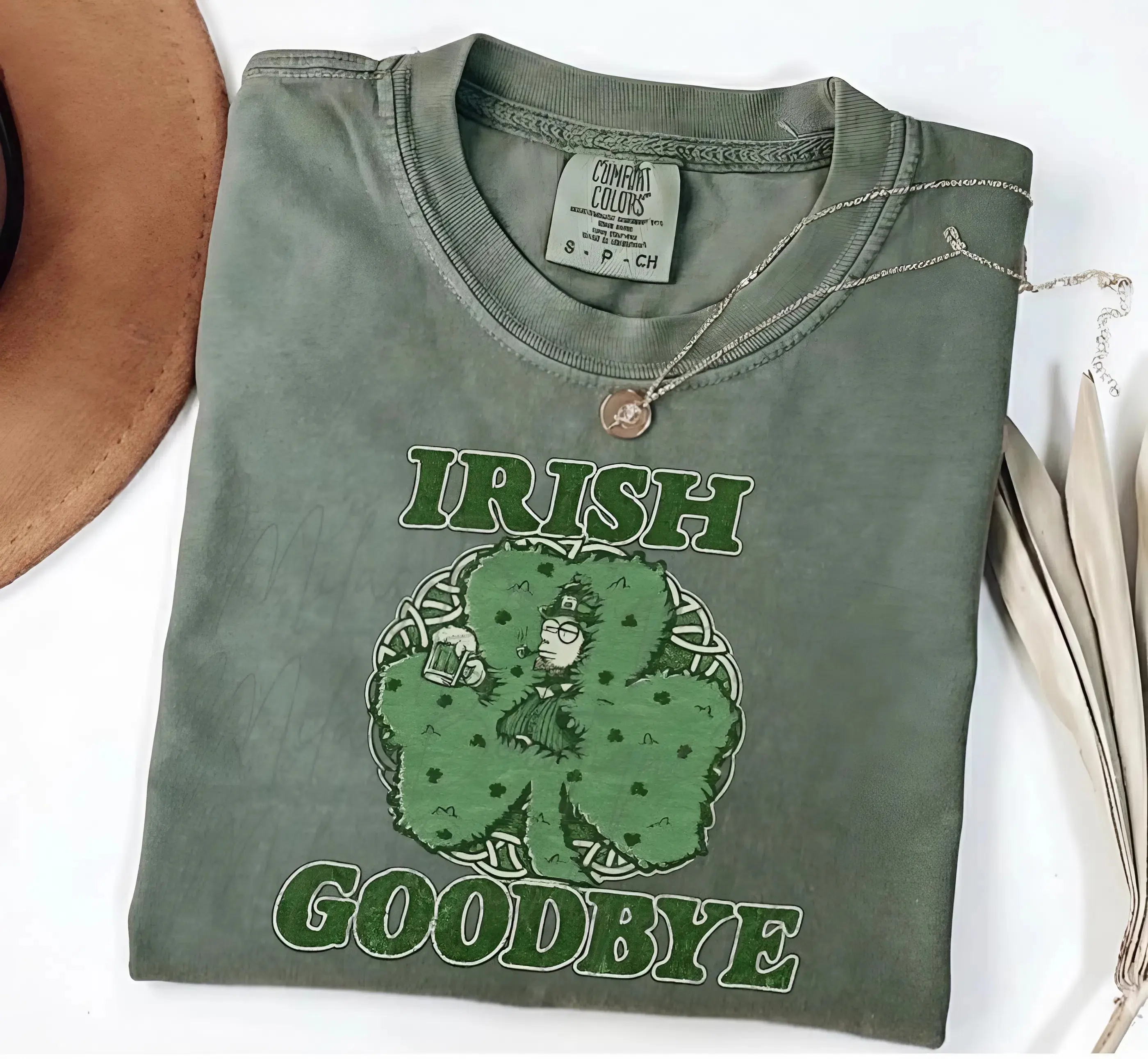 Irish Goodbye St. Patrick's Day Shirt, Funny Leprechaun Graphic Tee