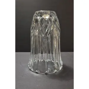 Heavy Pressed Crystal Lamp Base - 6 Inch