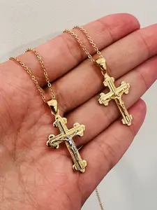 Gold Filled Cross Necklace | Bold Faith Pendant