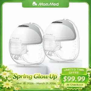 MomMed Breast Pump, Hands Free S21,Wearable Breast Pump Electric Breast Pump, 24mm Portable Electric Breast Pump, Strong Suction, Low Noise, Wearable Breastfeeding Pump Portability