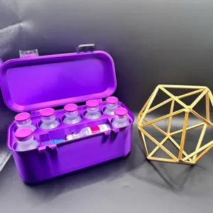 B&C Water 8 Vial Case — Storage Box for 8 Bacteriostatic Water Vials | Fits Spiked Bottle