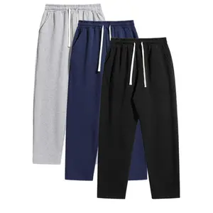 3-Pack Men's Solid Fashion Sweatpants, Versatile All-Season Pants, Ideal for Autumn and Winter Outfits-wide leg sweatpants-men's sweatpants-sweatpants outfit comfortable pant