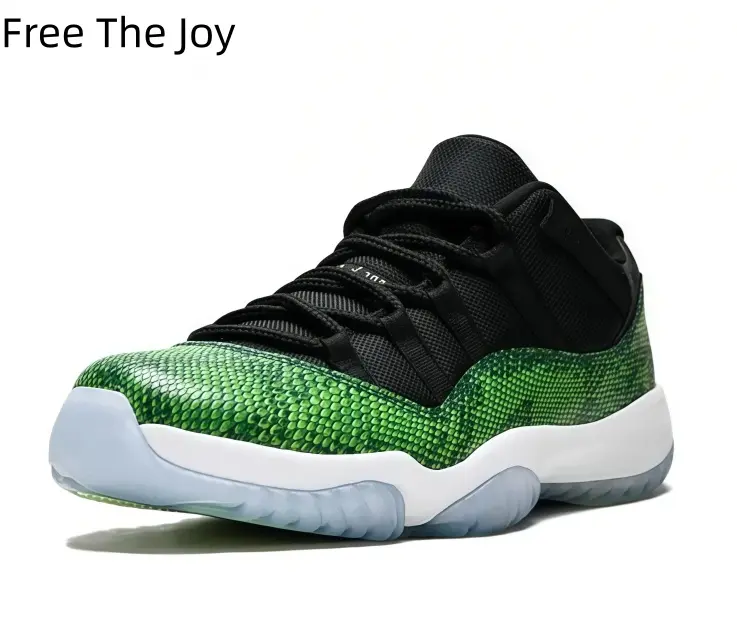 Unisex Black Green Textured Low Top Sneakers Clear Cushion Sole Casual Basketball Trainers