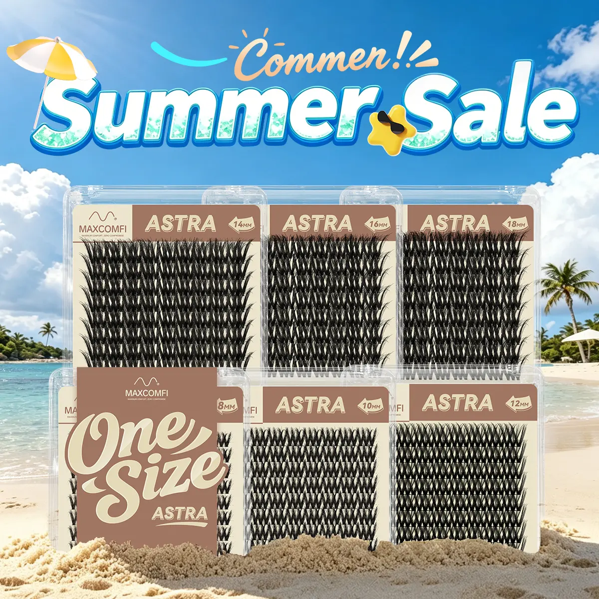 ASTRA One Size | Maxcomfi Lashes Clusters Length Lock  Eyelashes Makeup,  Cosmetic, Eyelash Extensions, Summer lashes