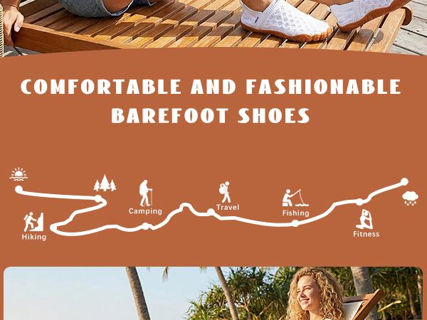 WateLves Barefoot Water Shoes Women Men Beach Breathable Walking Shoes Anti Slip Wide Toe Minimalist Zero Drop Sneakers for Travel Hiking Yoga#SpringStatements Greenish