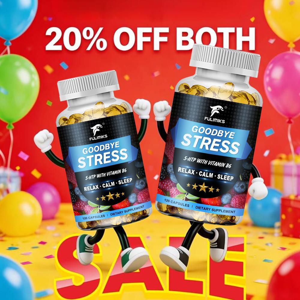 5 HTP+ Supplement, with Vitamin B6 & L Theanine, Support Neurohealth Memory, Mental Focus, Cognitive Health & Energy, Promotes Healthy Mood & Brain Function, Goodbye Stress Capsules