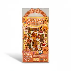 Kawaii Capybara Stickers For Laptops And Crafting 3 Sheet Pack High Quality Adhesive