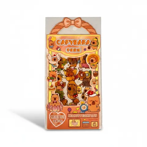 Kawaii Capybara Stickers For Laptops And Crafting 3 Sheet Pack High Quality Adhesive