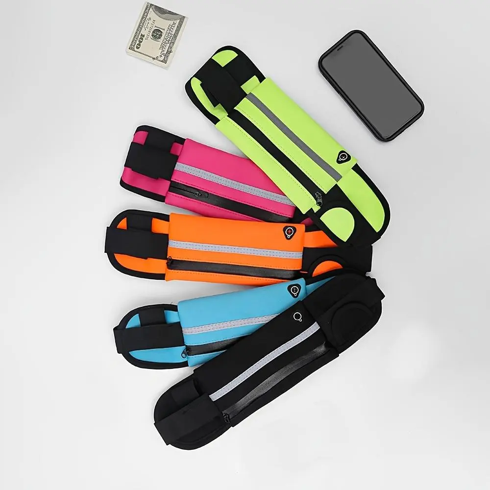 Large Capacity Sports Waist Pack – Adjustable, Water-Resistant Running Belt for Hiking, Cycling & Fitness with Multi-Pockets & Reflective Strips