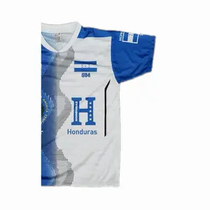 Royal Blue El Salvador & Honduras Soccer Jersey with Team Emblem ES Logo for Sports Enthusiasts Team Pride Versatile Use Football Shirts