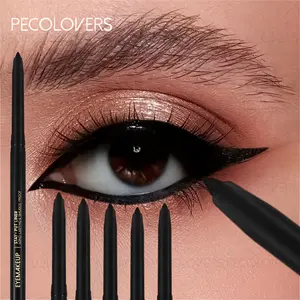 5pc Black Eyeliner Pencils, Waterproof Sweatproof, Long-lasting, Smudge-proof, Suitable for Bold Eye Makeup, Easy-glide Formula for Perfect Wings, Smooth Application for Flawless Winged Eyeliner, Smudge No Budge