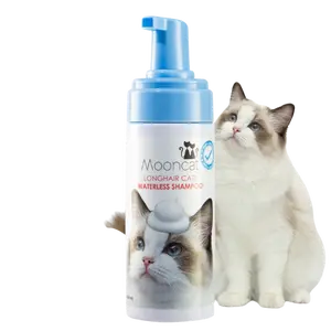 Mooncat Waterless Shampoo for Longhair Cats – 5 oz - No Rinse Cleanser