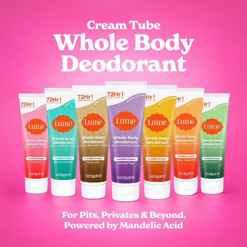 Lume Cream Tube Whole Body Deodorant - 72 Hour Odor Control - Lotion Application - OB/GYN Created