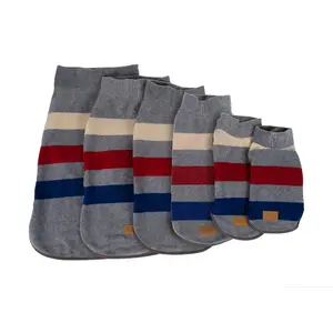 Pendleton Dog Vest - Stylish Warm Fleece with Stripe Design Easy On-Off Adjustable for Outdoor Adventures