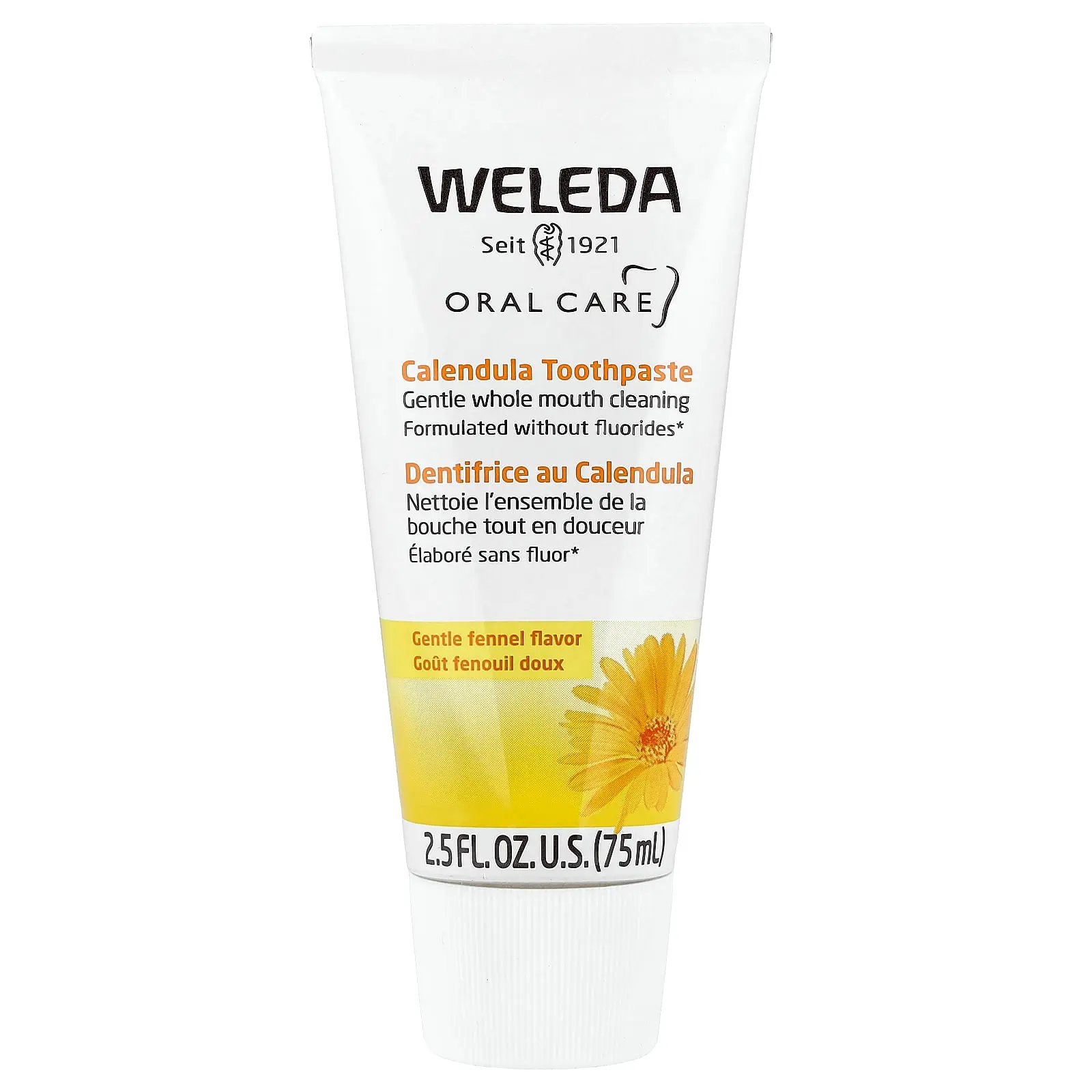 Weleda Oral Care, Calendula Toothpaste, Gentle Fennel, 2.5 fl oz (75 ml)