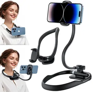Wintory POV Neck Phone Holder, 16" Flexible Gooseneck with Magnetic Lock, Hands-Free Stand for Bed, Desk and Travel, Fits 4–7" Phones, Perfect Holiday Gift for Live Streaming and Vlogging