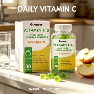 Apple Cider Vinegar Gummies Infused with Vitamin C, Apple Flavor Daily Botanical Dietary Supplement, Gentle Plant-Based Wellness Chews for Daily Routine, 30 Count Vegetarian Friendly Soft Chews