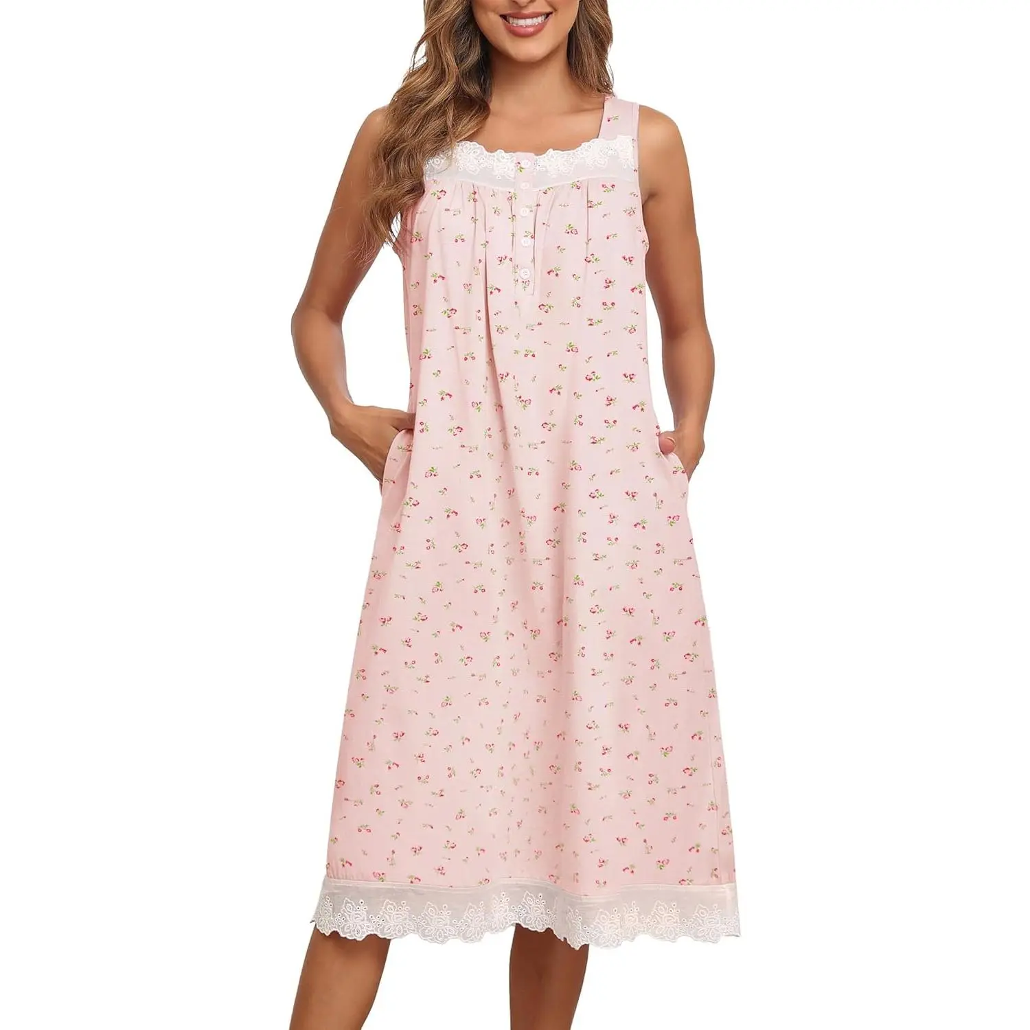 white christmas dresses Retro Floral Moomoo Dresses, House Lounge Vintage Nightgowns, Cosplay  Costume A, main image 1