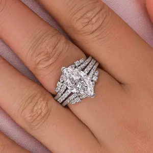 Maxine 2.5ct Insert Marquise Cut 2PC Engagement Ring Set,5A Cubic Zirconia Bridal Ring Set,Women's Ring Jewelry,Wedding Ring Set for Daily,Travel,Proposal,Birthday,Anniversary