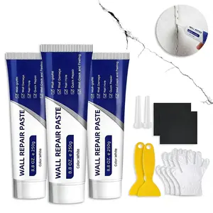 3Pcs Drywall Patch Repair Kit 250g, Wall Patch Repair Kit, Multi-use Spackle Repairs with Scraper for Walls, Interior Doors, Cabinets, Wardrobes