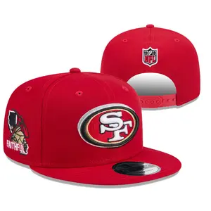 New Era Red 59FIFTY Fitted Hat– Flat Brim Snapback Baseball Hat Streetwear Hip Hop Unisex Premium