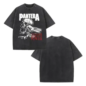 "raw power" vintage washed t-shirt featuring a heavy metal skull graphic print. unisex, relaxed fit crew neck short sleeve tee, perfect for metalheads and urban streetwear enthusiasts