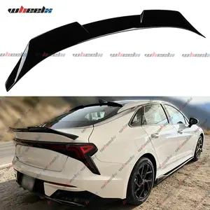 2025-2026 Kia K5 – V-Style Upturned Duck Tail Trunk Spoiler Gloss Black Carbon Fiber ABS | LXS · GT-Line · EX · GT Fit